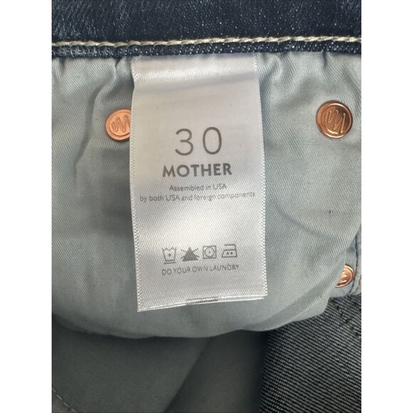 NWT Mother Superior Insider Crop Step Fray Size 30 Blue Straight Leg Jeans NEW - Picture 6 of 12